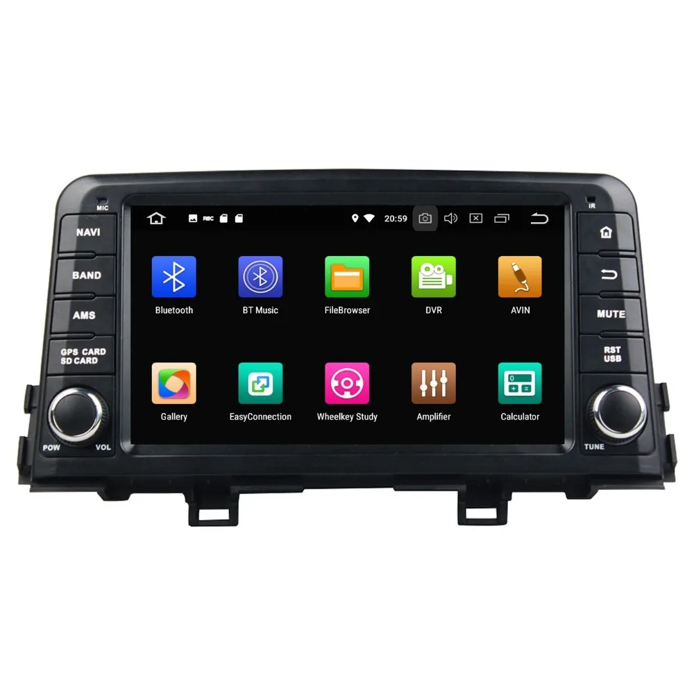 Top 8" Android 8.0 4GB RAM Car Radio GPS Multimedia Head Unit for Kia Morning Picanto 2016 2017 Bluetooth WIFI USB DVR Mirror-link 2