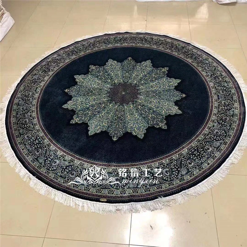 8'x8' Круглый ручной Шелковый ковер шелковый ковер ручной работы Декор салона
