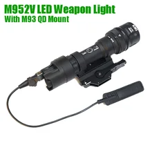 Тактический SF M952V светодиодный свет оружия Охота двойной Выход белый свет с M93 QD Крепление отмечены версия черный