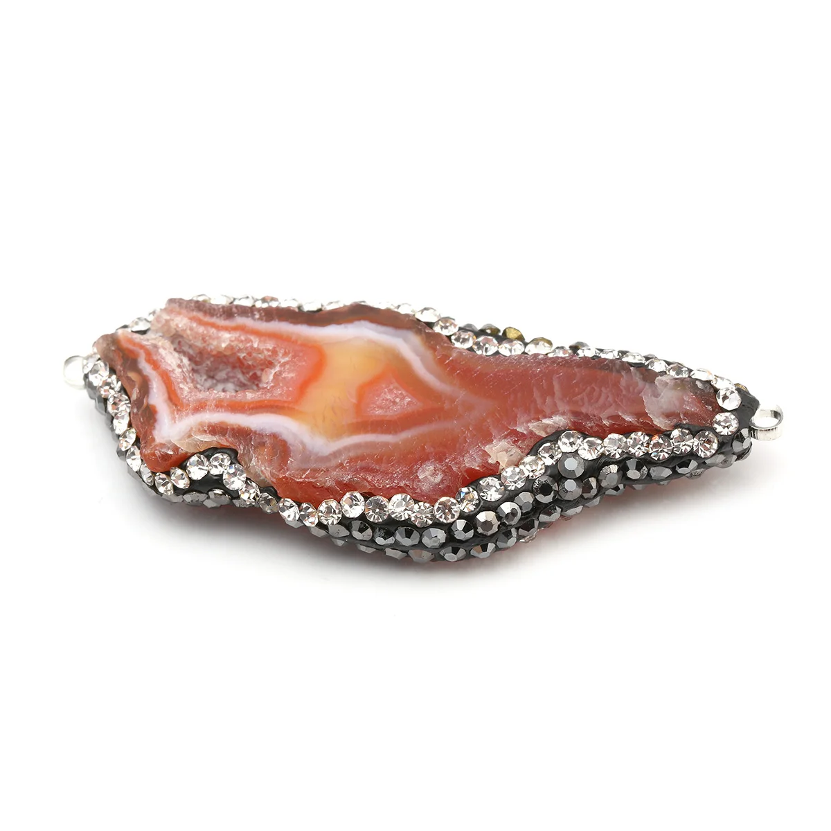 Натуральный камень Агаты подвески с кристаллом ожерелье кулон для самостоятельного изготовления ювелирных изделий ожерелье размер 20х50мм-20х40мм