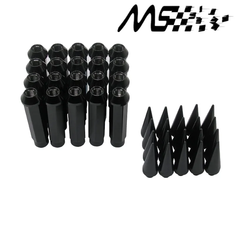 20PC Aluminum Extended Tuner Wheel Lug Nuts With Spike For Wheels Rims