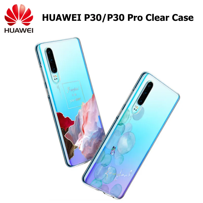 Оригинальный прозрачный чехол для HUAWEI P30 Pro мягкий цветной защитный из ТПУ P30/P30