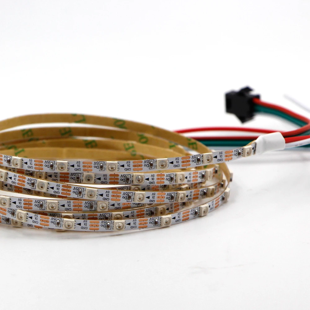 

LED Strip light WS2812B ws2812 5mm narrow width Programmable Individual Addressable 60Pixels/m RGB 3535 SMD Dream Color lamp 2m