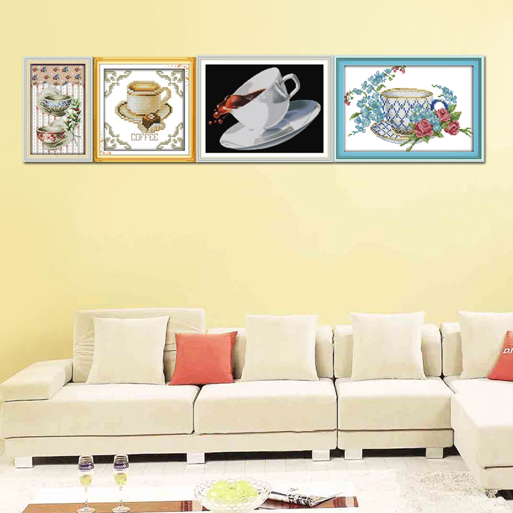 Набор для вышивки кофе Joy Sunday J259 J261 J286 J312|counted cross stitch kits|cross kits14ct kits |