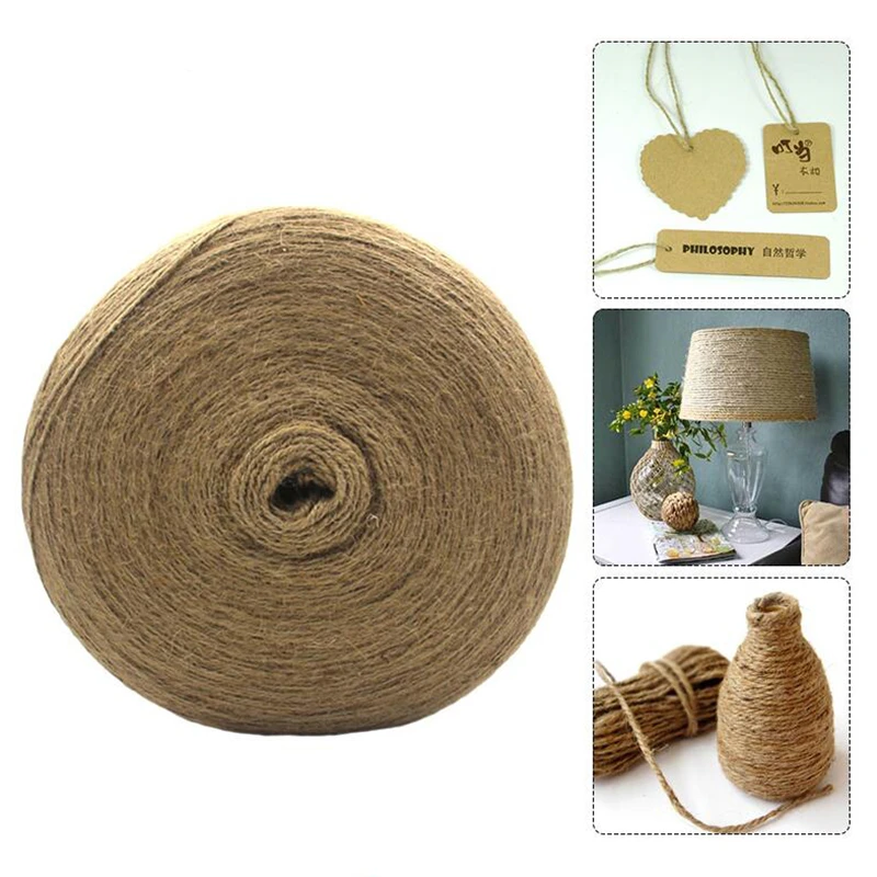 Cheapest Thin 1mm * 100m Natural Jute Twine Cord DIY Handmade Accessory