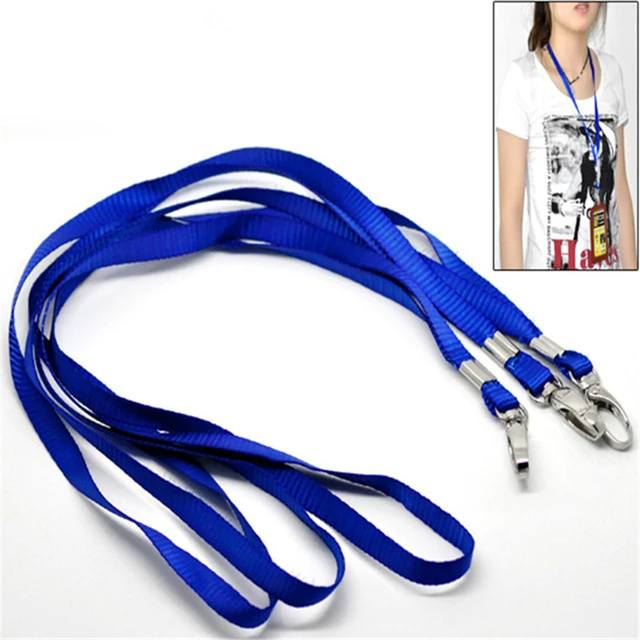 Creative Blue Polyester ID Card Neck Strap Lanyard For ID Card Badge