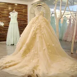 Люкс На Заказ Реальные Фото Романтический Свадебные Платья Vestido Де Noiva Bling Кристалл Кружева Аппликация Принцесса Свадебное Платье Часовня