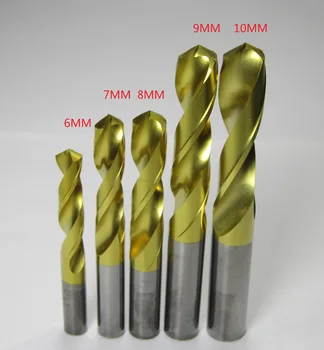 

wholesale 5PCS 6mm 7mm 8MM 9mm 10MM Tungsten carbide Twist Drill set CNC machine USA Drill bits For Metal working