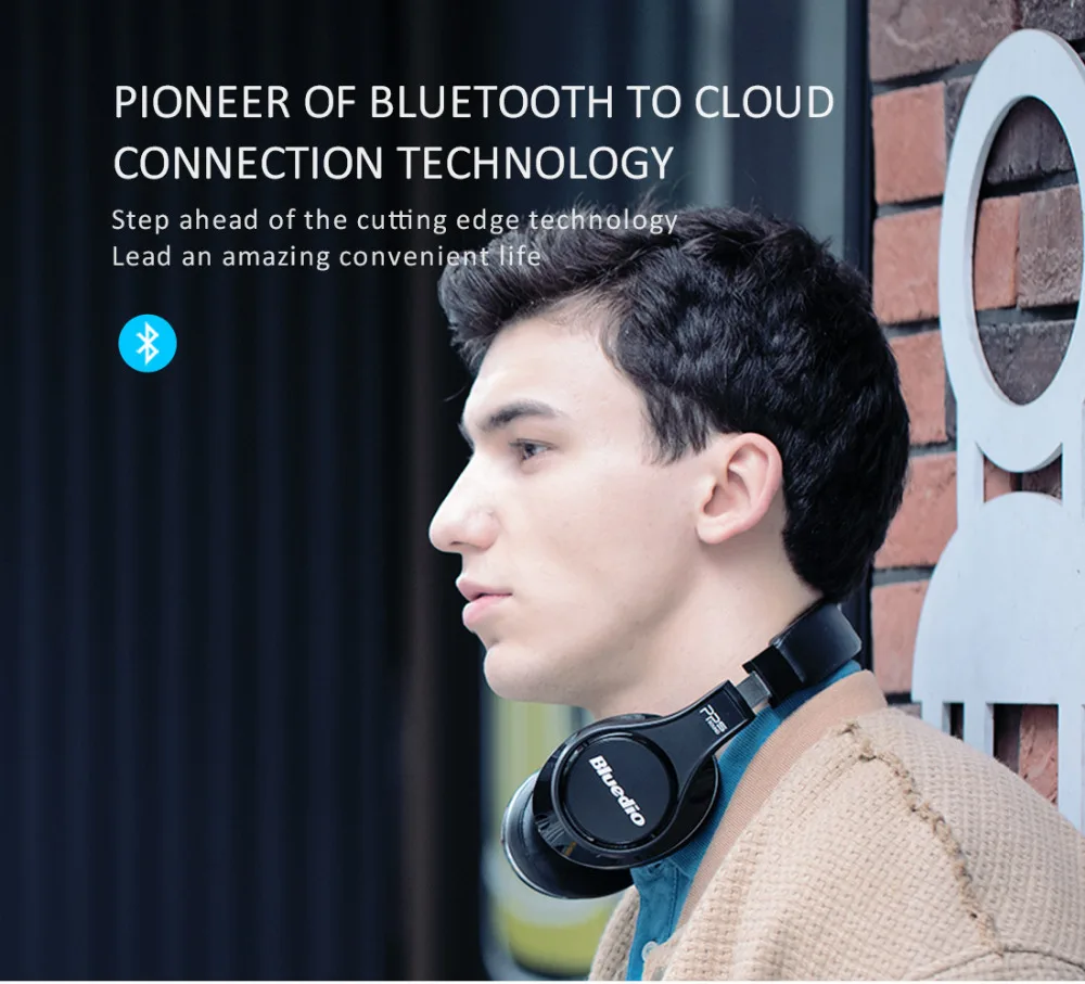 Bluedio U(НЛО) 2 Bluetooth наушники беспроводные высокого класса запатентованная 8 драйверы наушники с микрофоном для телефона голосового управления