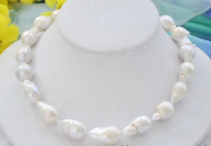 

song voge gem nanJ2533 white baroque teardrop KESHI REBORN PEARL NECKLACE