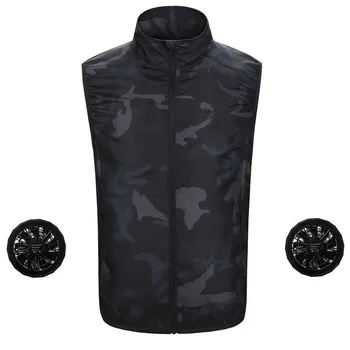 

Men Camouflage Hiking Vest Air Conditioning Clothes USB Fan Cooling Outdoor Hunting Fishing Vest Women Plus Size Waterproof Vest