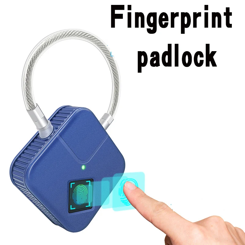 

Smart Fingerprint Padlock Usb Rechargeable Intelligent Keyless Locking Ip65 Waterproof Lock For Luggage Box Anti-Theft Securit