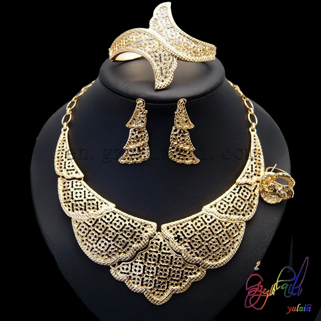 Yulaili Italian Gold Platedjewelry Sets Costume African Jewelry Sets