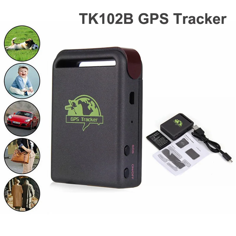 Mini Car GSM GPRS GPS Tracker TK102B Locator Over speed Alarm Realtime Location for Vehicle