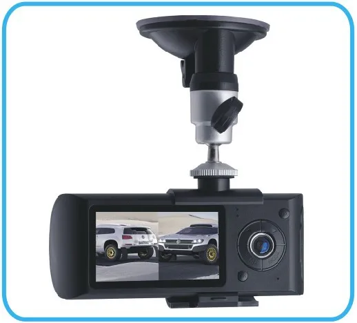 Автомобильный видеорегистратор 120 градусов с двумя объективами gps 3D g-сенсор 2," TFT lcd автомобильная видеокамера dvr видеорегистратор для автомобиля циклическая запись