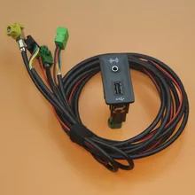 1 Set Car AUX & USB Switch Plug Adapter Cable Harness Pigtail For Golf 7 5G0 035 222 E 5Q0 035 726 E 5G0035222E 5Q0035726E