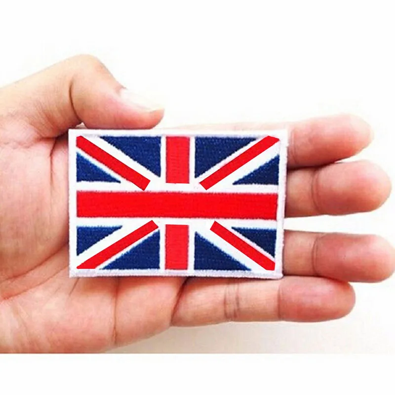 1Pcs DIY UK Flag Embroidered Applique United Kingdom Badge Transfer
