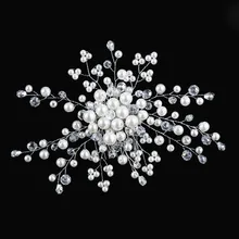 Романтические свадебные аксессуары невесты имитация жемчуга Кристалл Цветы Расчёска для волос, Шпилька женские вечерние украшения для волос