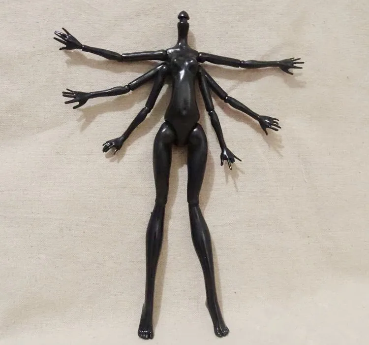 

Doll Accessory 1 Piece/lot Black Spider Naked Body without Head for Monster Dolls DIY Naked Body Kid's Toys Birthday Gift