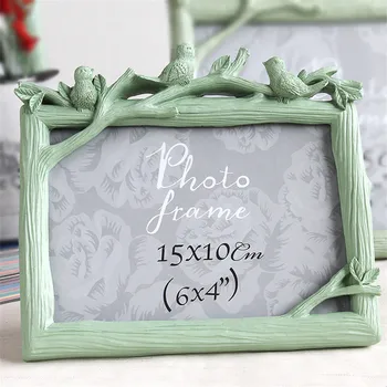 

New Green Table Photo Frame Resin Pictures For Living Room 1 PC Desk Picture Frame Home Decoration Pastoral Style Desktop Frame