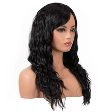 BESTUNG черные женские кружевные длинные волнистые парики синтетические термостойкие 20 дюймов