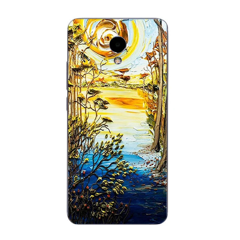 Для Meizu M1 M2 M3 M5 M6 Note чехол для телефона ForMeilan M3 Note Pro оболочка для Meizu M3 MAX Чехол Мягкий ТПУ дизайн «масляная живопись» окрашенный - Цвет: 6376 12