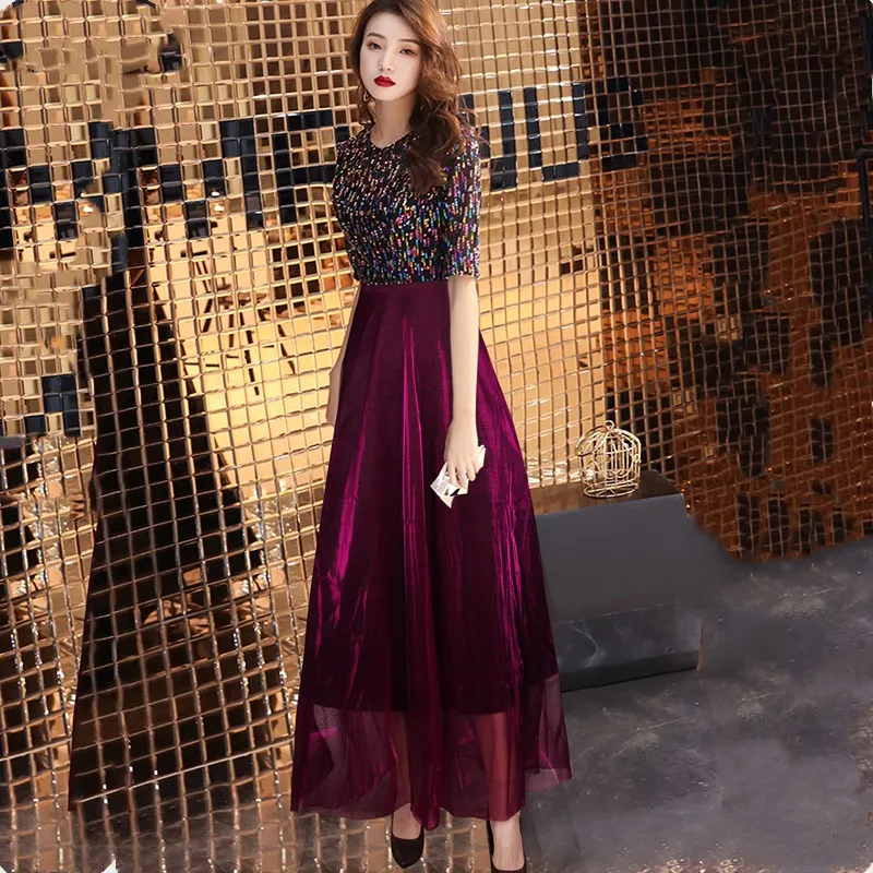

High-end gas field queen banquet elegant and elegant dress 2019 new fashion ladies slim dress