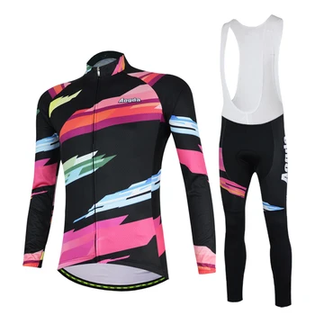 

Aogda Long Sleeve Men Cycling Clothing Bike Clothes Spring Autumn Quick Dry Breathable 2019 Pro Team Cycling Jersey Set