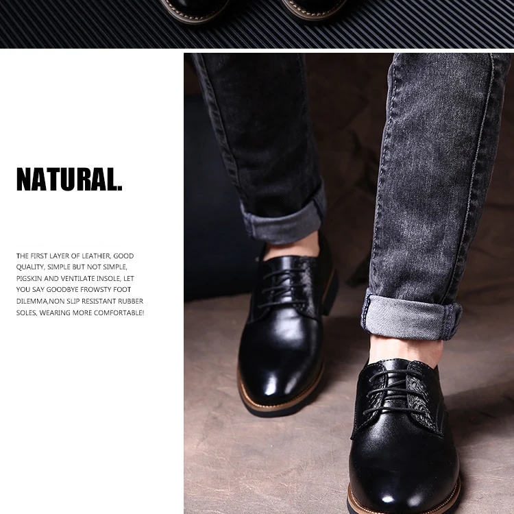Reetene круглый носок из натуральной дышащей кожи; Для мужчин туфли в деловом стиле Бизнес работы мягкие Мужская обувь Винтаж обувь плюс Размеры 37-48