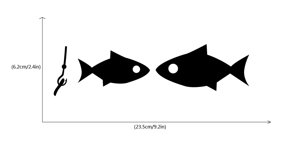 Fishing Bait and Two Fish Swimming Below Light Switch sticker cartoon animal vinyl wall stickers Bedroom/Home Decor Fishing Bait and Two Fish Swimming Below Light Switch sticker cartoon animal vinyl wall stickers Bedroom/Home Decor