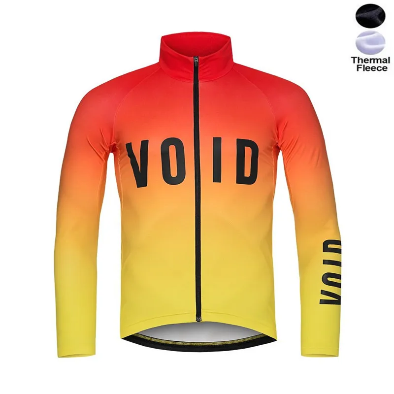 Высокое качество на заказ VOID ARMOUR LS зимняя куртка Велоспорт длинный рукав Джерси гонки альпинистская команда велосипед теплое снаряжение - Цвет: Winter 14