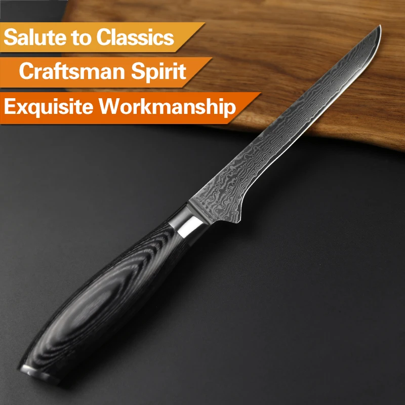  XINZUO 5.5'' Boning Knife Damascus Stainless Steel Kitchen Knives Japanese VG10 Pro Chef Ham Knife  - 32669552019