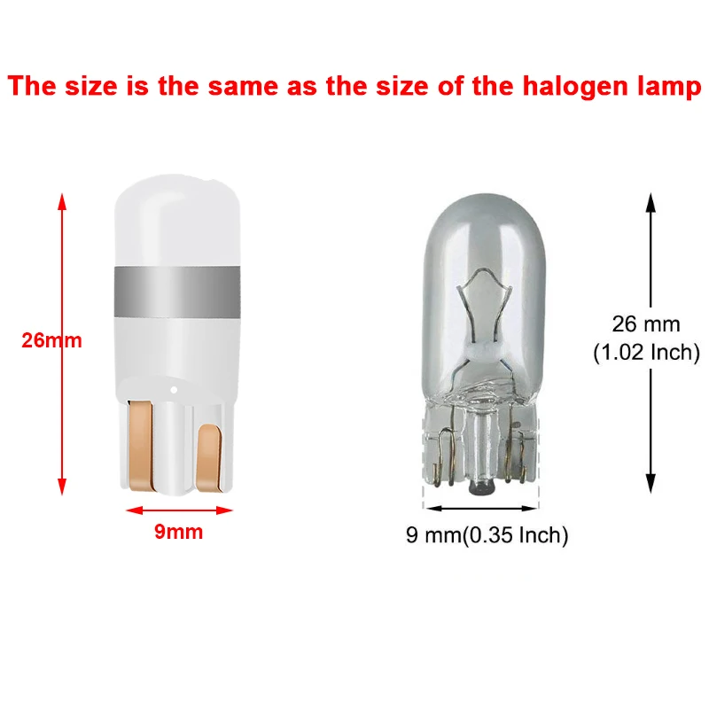 2x T10 W5W LED Canbus 6000K белые автомобильные лампочки для VW BMW Audi Mercedes салона автомобиля