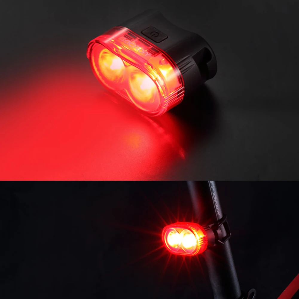 Top GACIRON  Bike Light Sense Bike Tail Light Smart LED Warning Rechargeable Bike Taillight Seat Post Lamp Vibration Sense 60LM 10