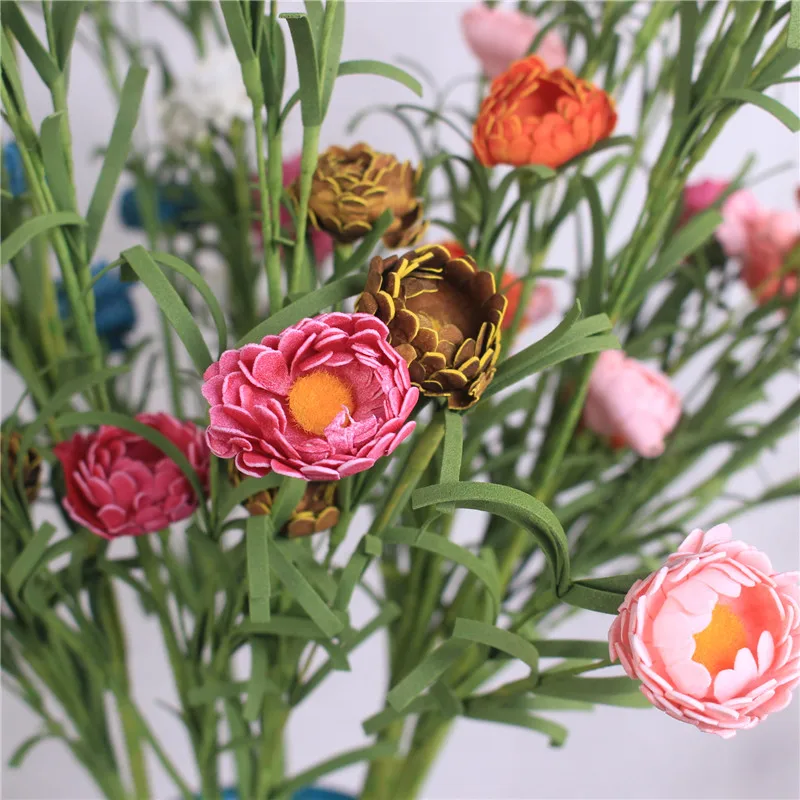 2pcs PE Foam Flower European Four Layer Petal Daisy Artificial Flowers For Home Decoration Garden Party Decor 66cm 2pcs PE Foam Flower European Four Layer Petal Daisy Artificial Flowers For Home Decoration Garden Party Decor 66cm
