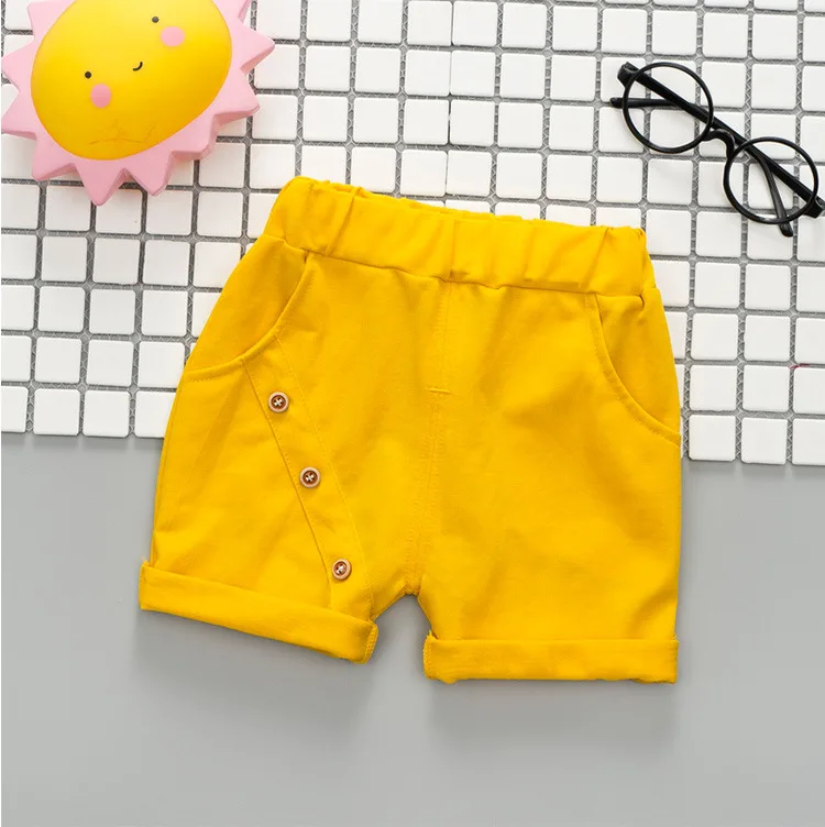 Шорты для маленьких мальчиков летние хлопковые шорты для малышей Одежда для мальчиков модные шорты для новорожденных однотонные спортивные штаны