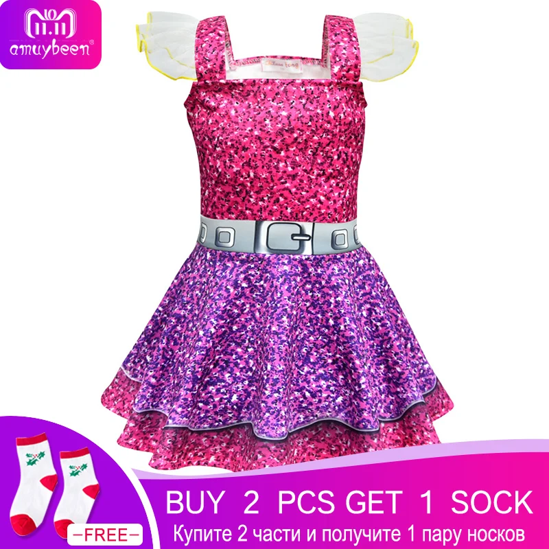 

Dresses 2018 Summer New Lol Dress Christmas Party Ballet Costumes Kids Cosplay Clothes Children Princess Lol Girls Dress