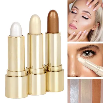 

Brighten Stick Shimmer Long Lasting Easy To Wear Silkworm Pen Bronzer Makeup Concealer Cream Eyes Face Bronzing Sticks SMJ