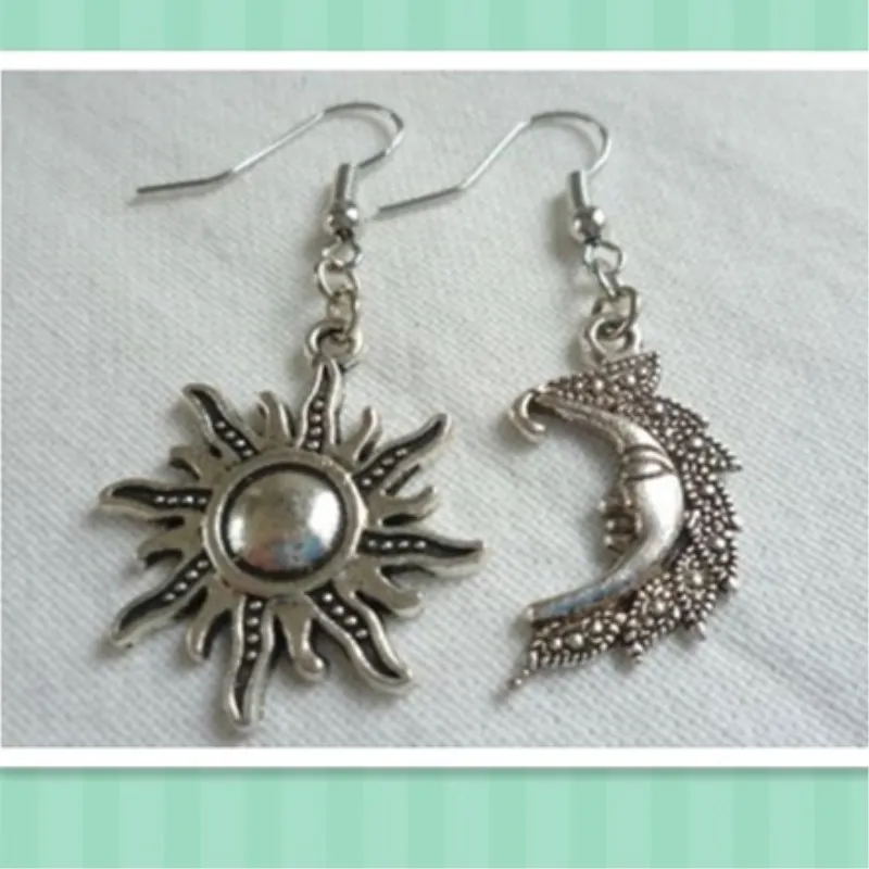

Sun and moon earrings,sun and moon jewellery,wiccan jewelry,sun earrings,moon