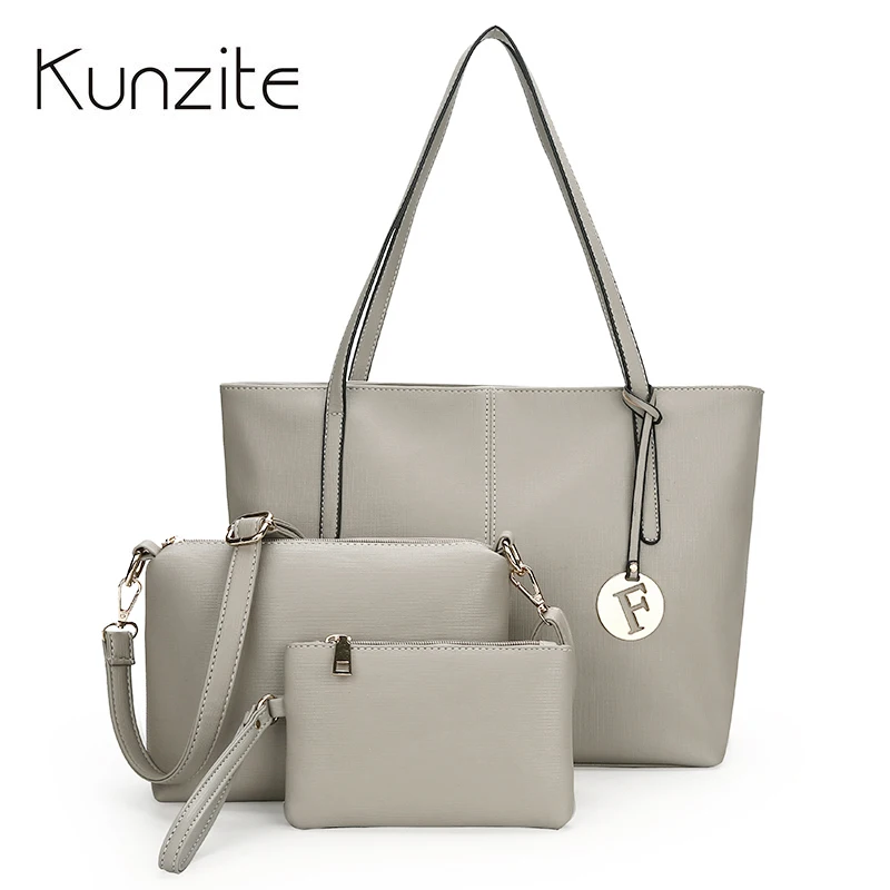 

3 Pcs/Set Pu Leather Women Bag High Quality Casual Female Handbag Large Capacity Composite Bag Big Women Shoulder Bag Sac A Main