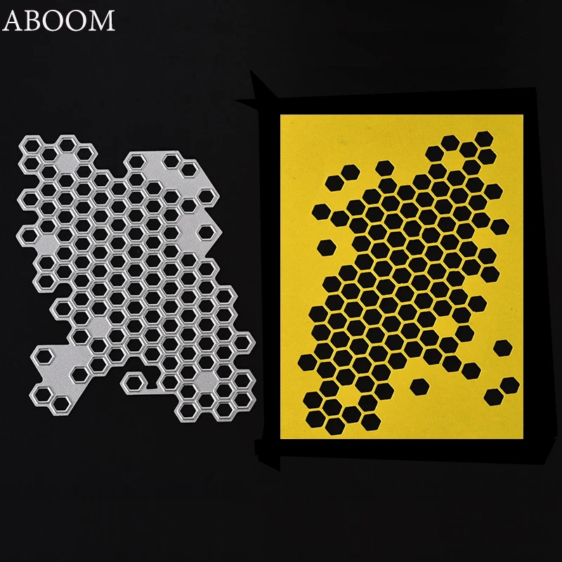 

ABOOM Fresh Customized Irregular Hexagon Cutting Dies Metal Embossing Scrapbooking Stencil Cut Die Craft For DIY Invitation Card