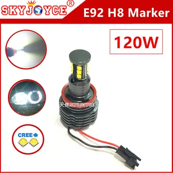 

2X 120W led marker E92 led H8 chip Angel Eyes Ring Marker led E92 halo accessories car styling Z4 X5 E60 E93 LCI marker led