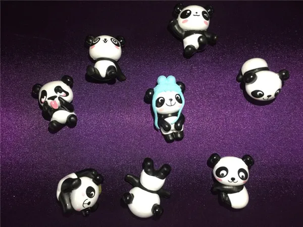 Cute Funny Panda Mini figures pvc toys Fridge Magnets 8pcs - Buyers Show 12