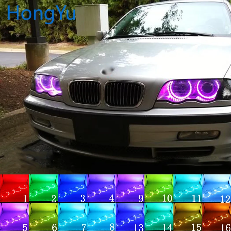 Аксессуары для BMW E36 E38 E39 E46 Проектор 4x131 мм фары многоцветные RGB светодиодный