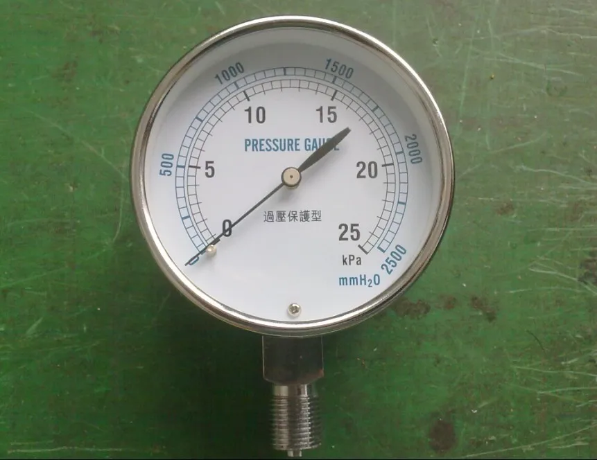 ^Cheap Pressure-proof type micro-pressure gauge YE-75 type bellows pressure gauge water column table without adjustment ^Cheap Pressure-proof type micro-pressure gauge YE-75 type bellows pressure gauge water column table without adjustment
