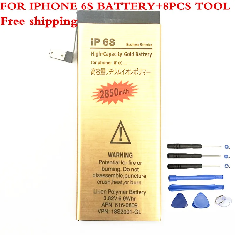 

for iphone 6s Accumulator Battery Internal Replacement li ion Batteries Bateria for Apple iphone 6 s With Tools