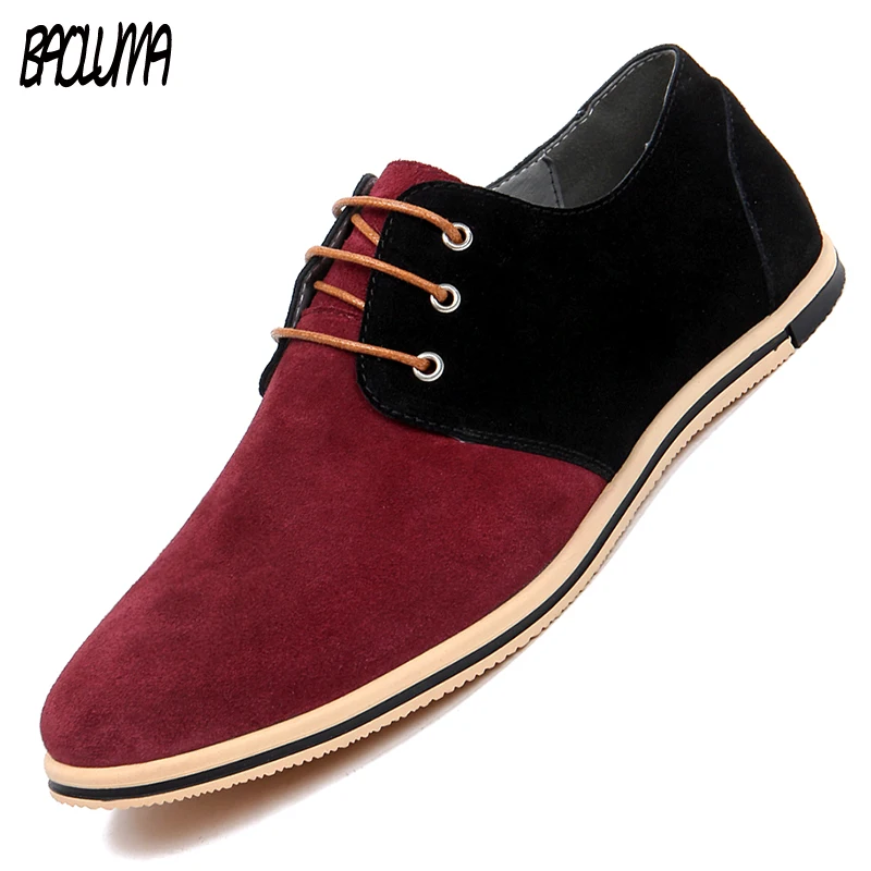 

BAOLUMA Men's Leather Casual Shoes Autumn Krasovki Luxury Brand Men Loafers Adult Moccasins Male Winter Warm Cow Suede Shoes
