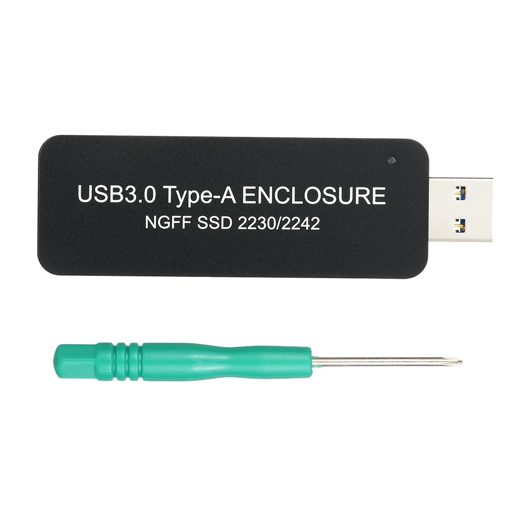 

NGFF/M.2 SSD to USB 3.0 Type-A Portable External Hard Drive HDD Retractable External Enclosure Case for SSD HDD Desktop Laptop