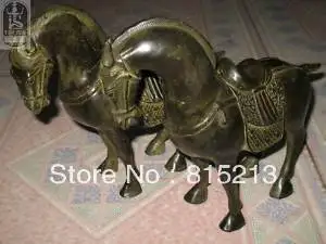 

wang 000107 Rare A pairs Bronze sculpture collectible horses Statue