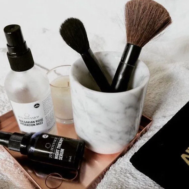 

Makeup Brushes Tool / marble Cup Holder Case bathroom marble jar holder / marble candle jar with no lid